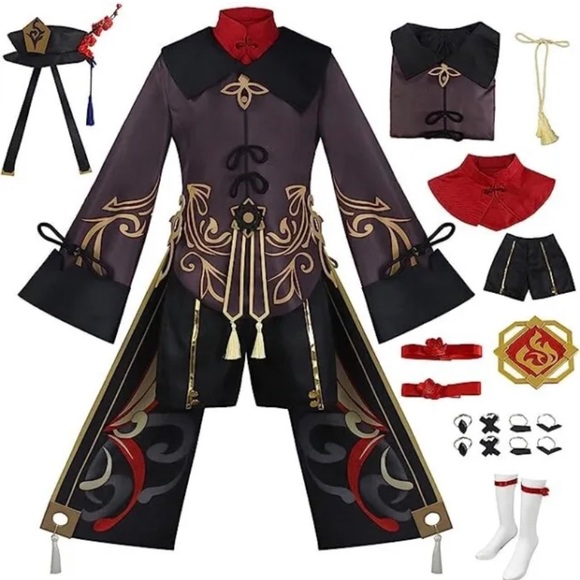 Genshin Impact Hu Tao Cosplay and Wig - Picture 2 of 4